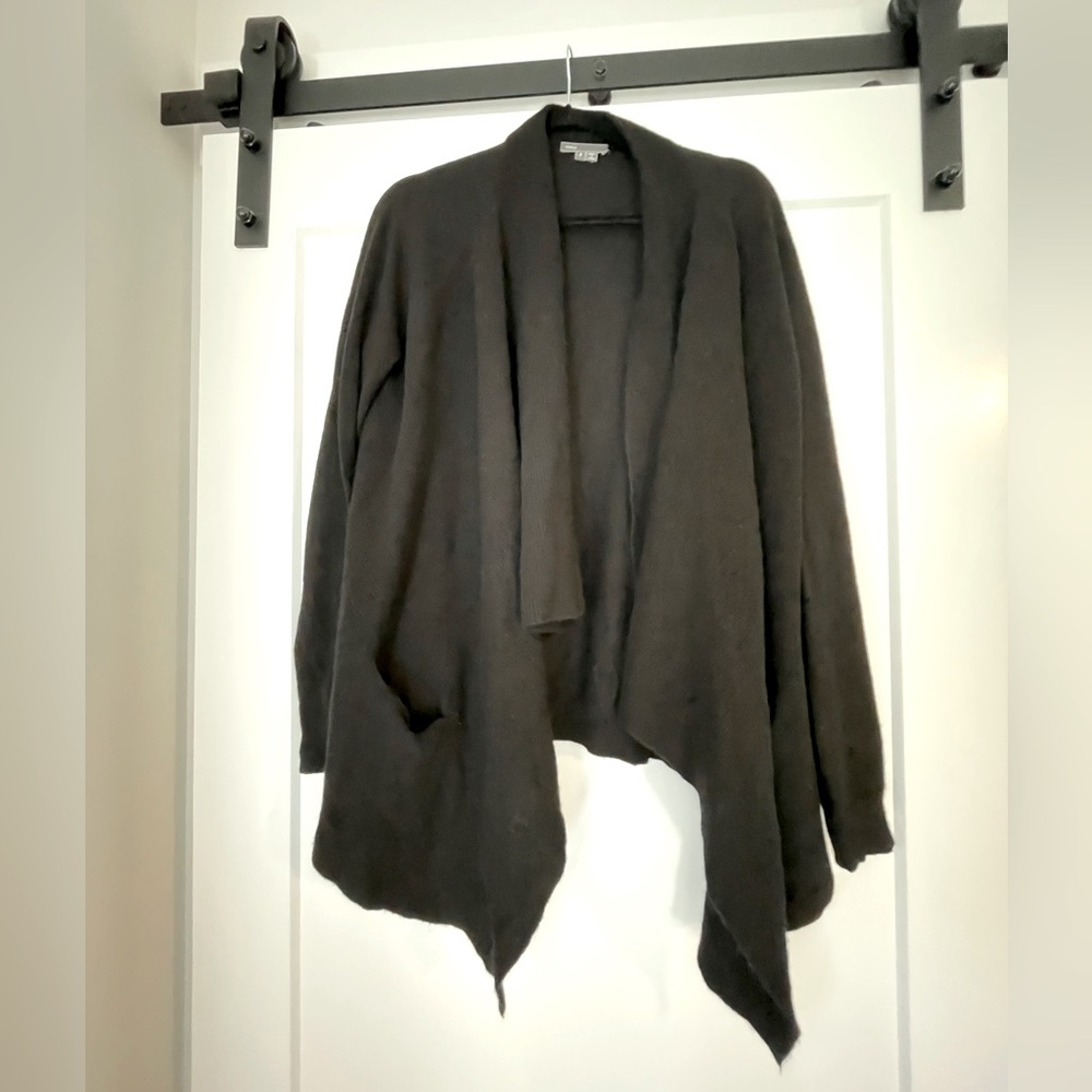 Vince Cashmere Wrap Sweater with Pockets